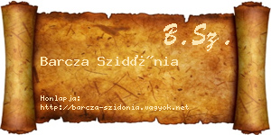 Barcza Szidónia névjegykártya